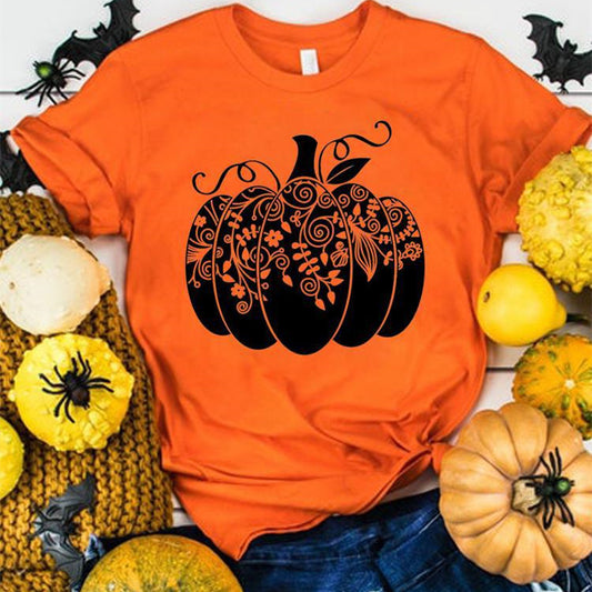 Halloween Thanksgiving Women's Graphics T-Shirt Clothes