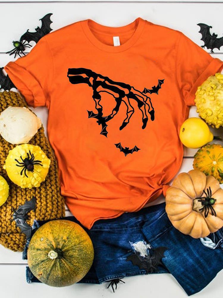 Halloween Thanksgiving Women's Graphics T-Shirt Clothes